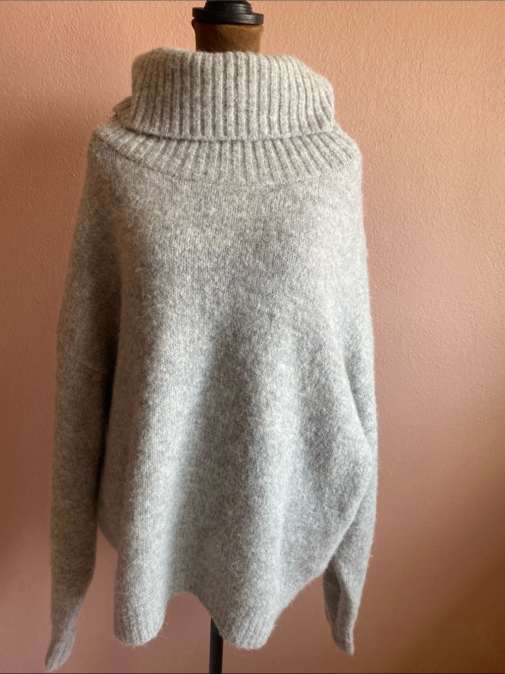 UGG Light Gray Turtleneck Fuzzy Knit Sweater
